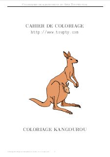 kangourou livre de coloriage 1