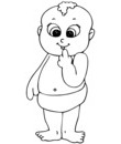 bébé nu avec couche