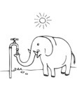 imprimer coloriage elephant