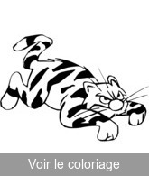 coloriage tigre dessin animé