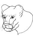 lion clip art a imprimer & colorier