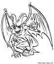 Coloriage Monstre creature satanique | Toupty.com
