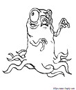 Coloriage Monstre à tentacules | Toupty.com