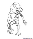 Coloriage Monstre alien | Toupty.com