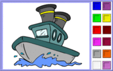 coloriage en ligne 1 bateaux