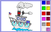coloriage en ligne 4 bateaux