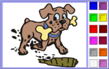 coloriage en ligne de chiens pour les tout-petits
