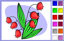 petites fleurs clochettes rouge