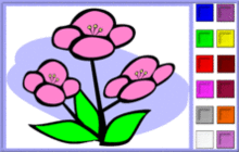 trois jolies fleurs rose