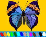 coloriage en ligne 3 papillons