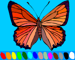 coloriage en ligne 4 papillons