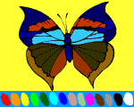 coloriage en ligne 6 papillons