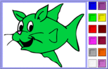poisson chat tout vert