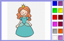 coloriage princesse 5 en ligne 