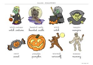 imagier halloween en anglais